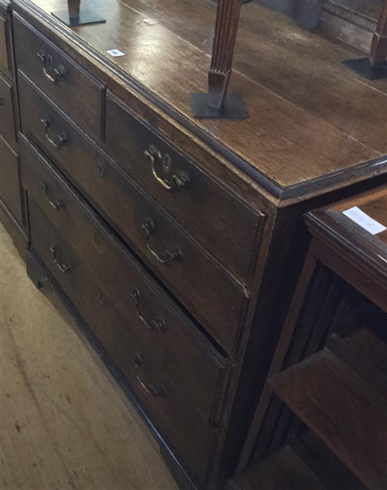 18th century oak chest of drawers